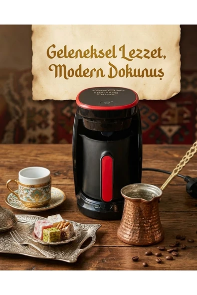 SAYARMARKT Türk Kahvesi Makinesi Otomatik Kapanma ve Taşma Emniyetli 4 Fincan Kapasiteli ürün görseli 1