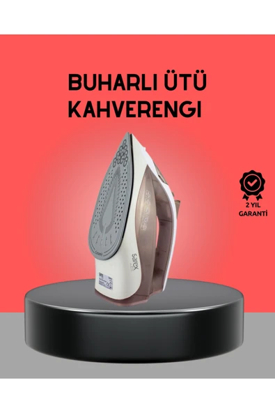 SAYARMARKT Kahverengi Buharlı Ütü 2200W Sürekli Buhar 120 g Şok Buhar ürün görseli 1