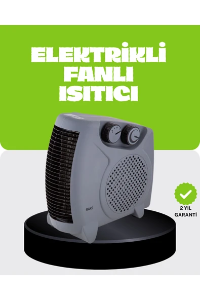 SAYARMARKT Güvenli Elektrikli Fanlı Isıtıcı Termostatlı Hızlı Isıtma ürün görseli 1