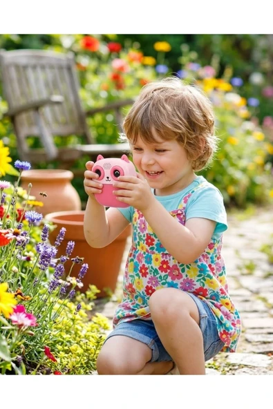 SAYARMARKT Çocuklar İçin Baskılı Mini Kamera 6 Kalem 5 Kağıt Rulosu Hediyeli Eğlenceli Fotoğraf Makinesi ürün görseli 1