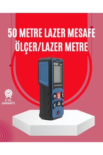 SAYARMARKT 50 Metre Lazer Ölçüm Cihazı Alan ve Mesafe Hesaplama ürün görseli 1