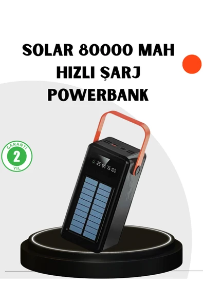SAYARMARKT Powerbank Hızlı Şarj Solar Güneş Enerjili Çok Girişli ürün görseli 1