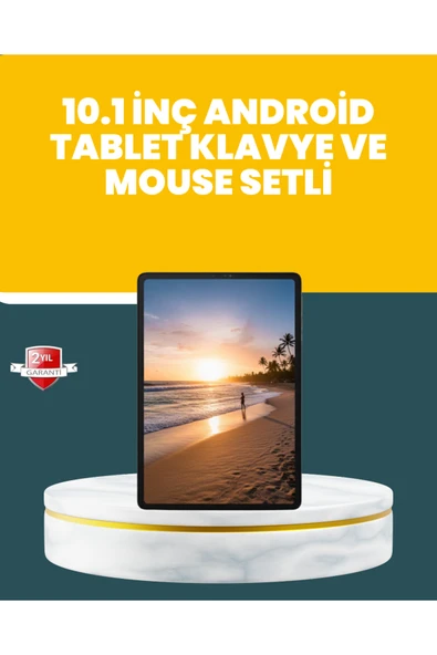 SAYARMARKT 10.1 İnç IPS Ekranlı Android Tablet Bilgisayar Seti ürün görseli 1