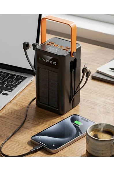 SAYARMARKT Güneş Enerjili Taşınabilir Powerbank Yüksek Kapasiteli Hızlı Şarj Özellikli ürün görseli 1