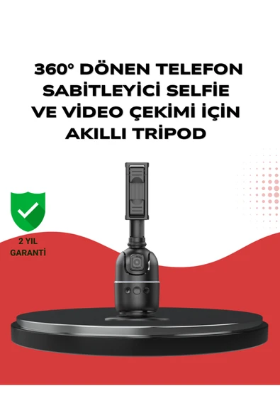 SAYARMARKT Telefon ve Kamera Uyumlu 360° Otomatik Takipli Akıllı Masa Tripodu ürün görseli 1