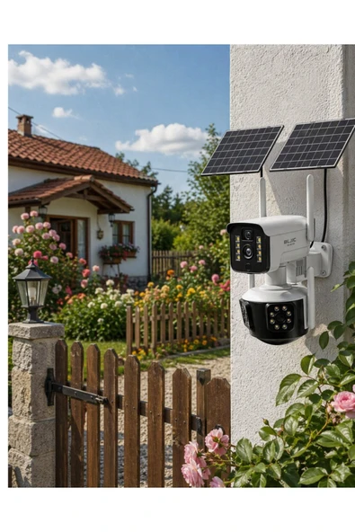 SAYARMARKT Güneş Enerjili Arsa Kamerası 4G SIM Kartlı Gece Görüşlü Solar Kamera 2 Yıl Garantili ürün görseli 1