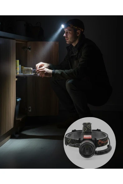 SAYARMARKT USB Type C Şarjlı Sensörlü Kafa Lambası Uzun Ömürlü Batarya ürün görseli 1