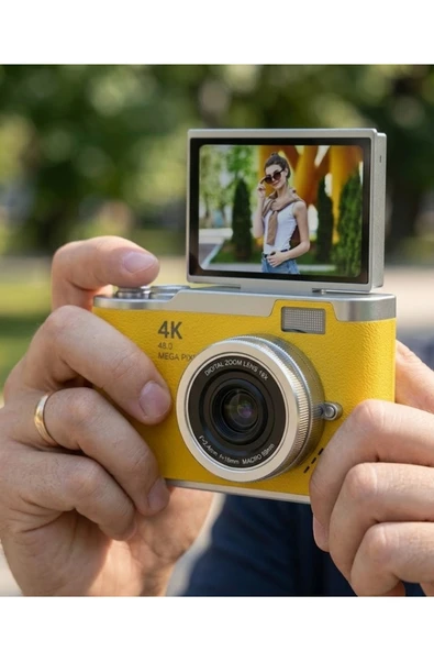 SAYARMARKT Profesyonel Çekim İçin 48 MP Dijital Kamera Flip Screen 18x Zoom Uzun Pil Ömrü ürün görseli 1