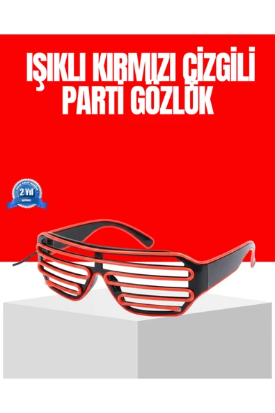 SAYARMARKT Dikkat Çeken Tasarımlı LED Işıklı Eğlence Gözlüğü ürün görseli 1