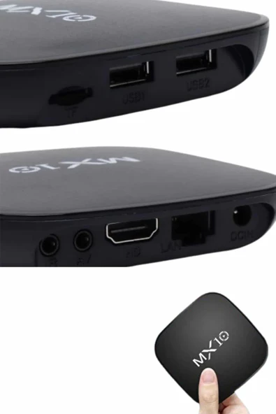 SAYARMARKT Android MX TV Box 2.4G WiFi Destekli Akıllı TV Dönüştürücü Medya Oynatıcı ürün görseli 1