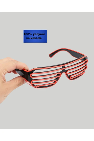 SAYARMARKT NEON GÖZLÜK KIRMIZI - Resim 3