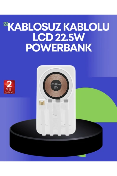 SAYARMARKT Trendlia Çoklu Kablo Çıkışlı Taşınabilir Powerbank Kompakt Tasarım ürün görseli 1