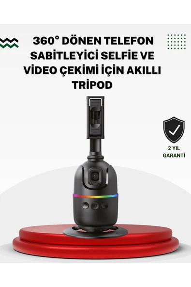 SAYARMARKT Sosyal Medya İçerikleri İçin Otomatik Yüz Takipli 360° Döner Gimbal Stand ürün görseli 1