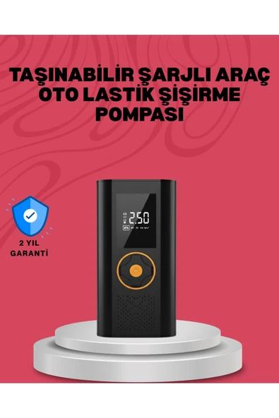 SAYARMARKT Çok Amaçlı Dijital Lastik Pompası Araç Bisiklet Top Uyumlu ürün görseli 1