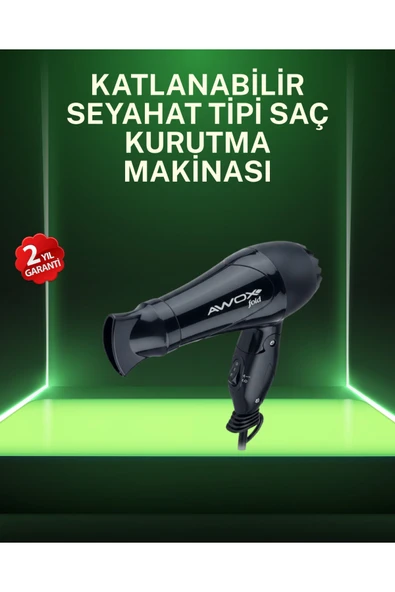 SAYARMARKT Kompakt Katlanabilir Saç Kurutma Makinesi Ev ve Seyahat Uyumlu ürün görseli 1