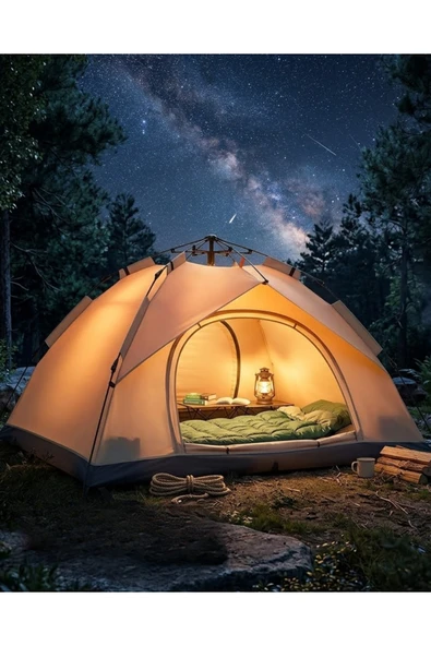 SAYARMARKT Çift Katmanlı Kamp Çadırı Otomatik Kurulum Suya Dayanıklı Outdoor Çadır ürün görseli 1