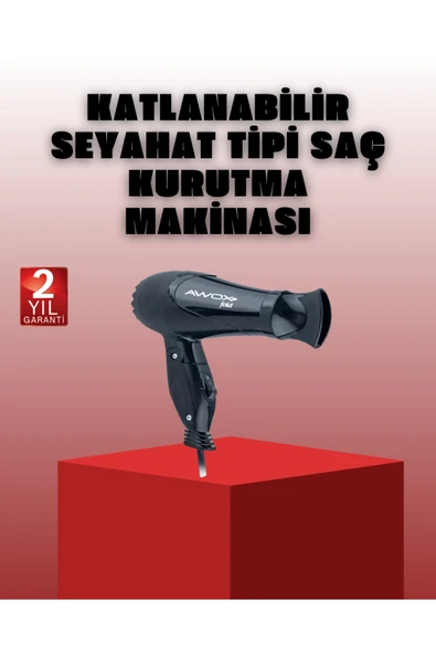 SAYARMARKT Katlanabilir Saç Kurutma Makinesi Seyahat Tipi Taşınabilir Tasarım ürün görseli 1