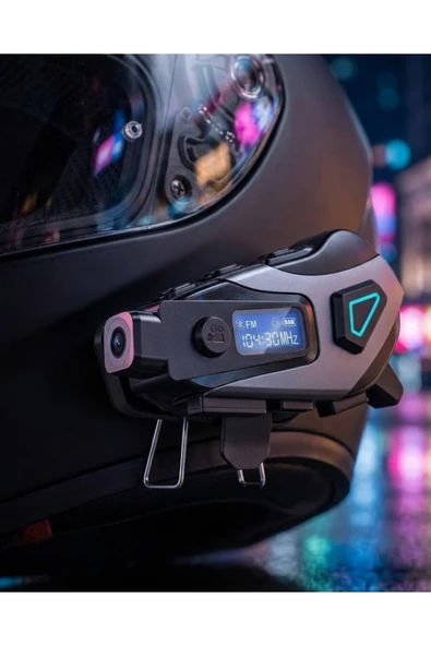 SAYARMARKT Kask İçi Bluetooth Kulaklık Kamera Özellikli Uzun Pil Ömrü ve Su Geçirmez ürün görseli 1