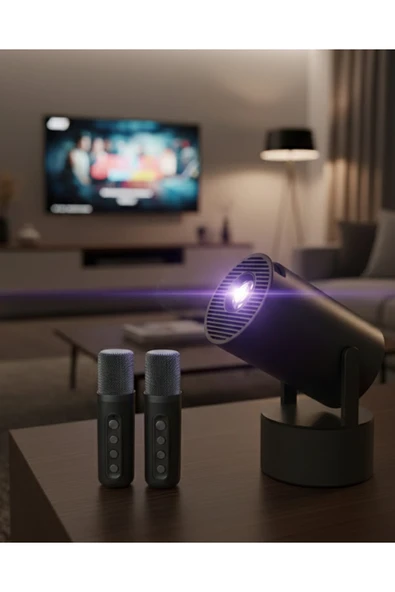 SAYARMARKT 3ü1 Arada Projeksiyon Karaoke ve Bluetooth Hoparlör ürün görseli 1