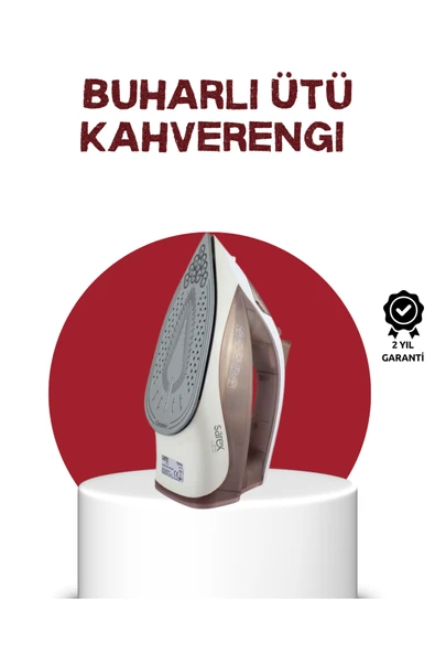 SAYARMARKT Seramik Tabanlı Buharlı Ütü 2200W Dikey Ütüleme 300ml Kahverengi ürün görseli 1