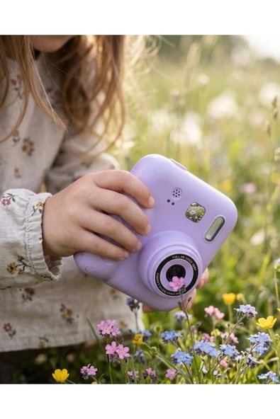 SAYARMARKT Mini Çocuk Kamerası Fotoğraf Video Çekim 4 Rulo Kağıt ve 5 Kalem Hediyeli ürün görseli 1