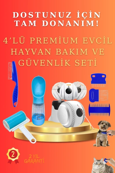 SAYARMARKT Premium 4'lü Pet Bakım & Güvenlik Seti - Dostunuz İçin Eksiksiz Profesyonel Paket ürün görseli 1
