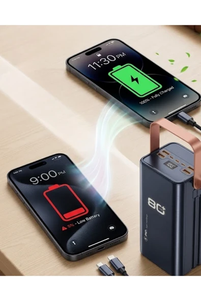 SAYARMARKT Ultra Güçlü Powerbank 80000 mAh Çoklu Cihaz Şarj Destekli LED Ekranlı Taşınabilir Batarya ürün görseli 1