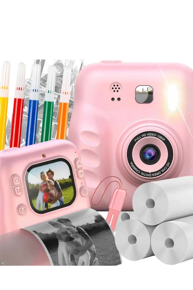 SAYARMARKT Y300H PRİNTER KAMERA PEMBE - Resim 5