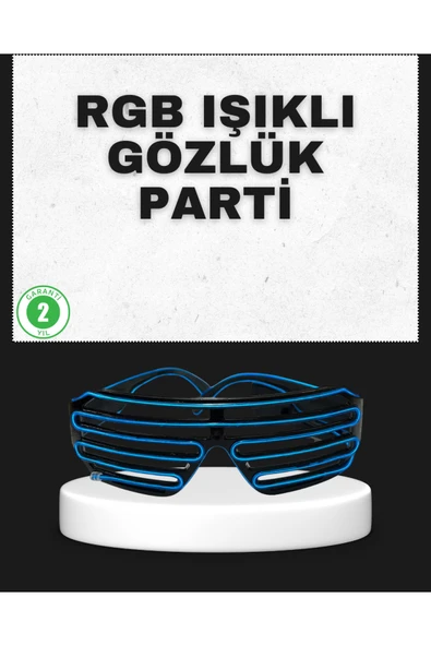 SAYARMARKT Parti ve Organizasyonlara Özel LED Işıklı Gözlük ürün görseli 1