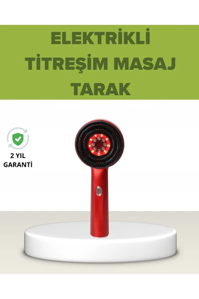 SAYARMARKT Elektrikli Titreşim Masaj Tarak Kırmızı Işık Terapi ürün görseli 1