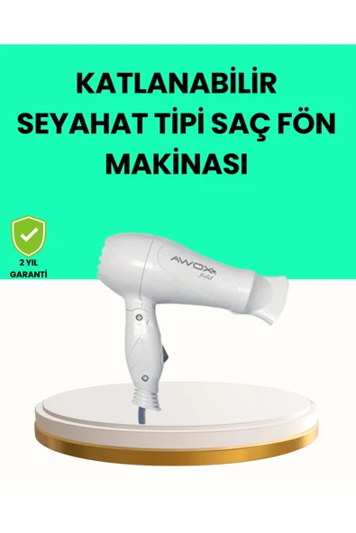 SAYARMARKT Katlanabilir Seyahat Tipi Saç Kurutma Makinesi Çift Kademeli Ayar ürün görseli 1