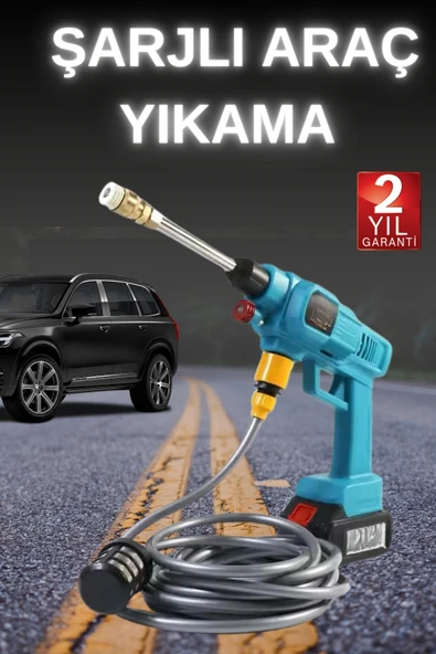 SAYARMARKT Şarjlı Ve Yüksek Basınçlı Oto Yıkama Makinesi Ve Sulama Tabancası Bahçe Yıkama Makinesi ürün görseli 1