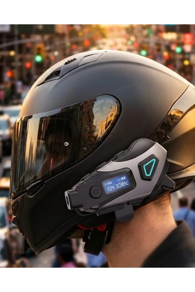 SAYARMARKT Kask İçi Kablosuz Kulaklık Kamera Fonksiyonlu IPX8 Su Geçirmez ve LED Ekranlı ürün görseli 1