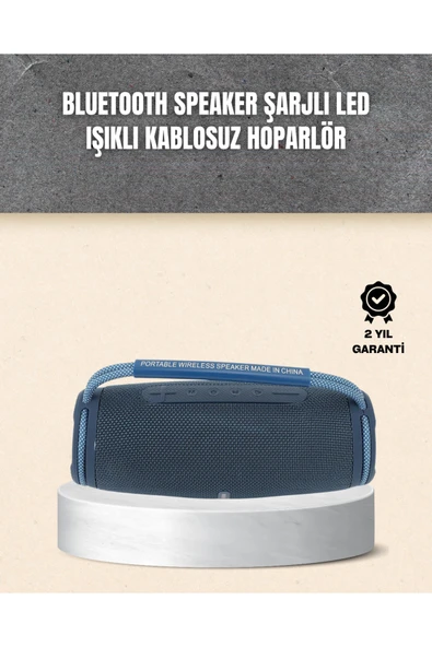 SAYARMARKT Hafif ve Dayanıklı Renkli Işıklı Taşınabilir Müzik Hoparlörü ürün görseli 1