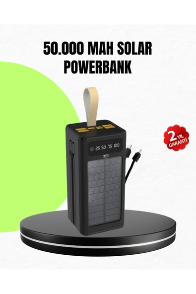 SAYARMARKT Güneş Enerjili Powerbank Dijital Göstergeli Taşınabilir Güç Kaynağı ürün görseli 1