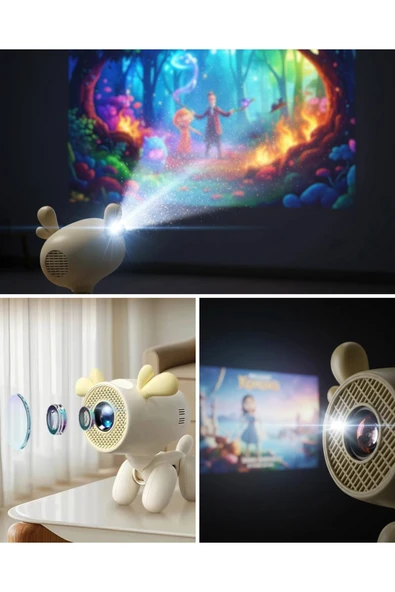 SAYARMARKT Android Sistemli 4K Projeksiyon 36W Dolby Sesli ürün görseli 1