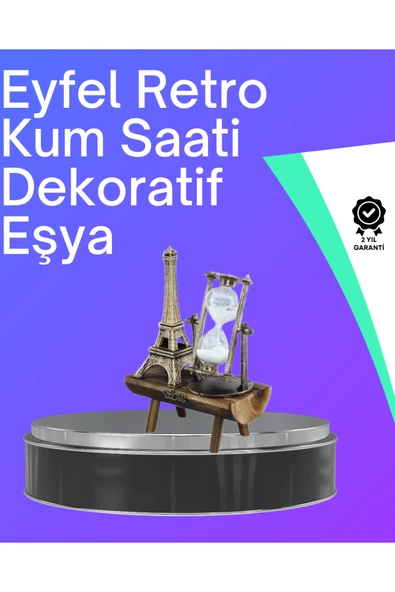 SAYARMARKT Dekoratif Kum Saati – Ahşap Malzeme, Hediyelik Masa Aksesuarı ürün görseli 1