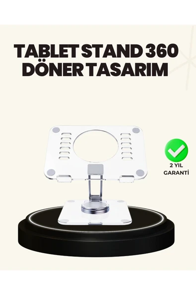 SAYARMARKT Ayarlanabilir Şeffaf Tablet Standı Kaymaz Silikon Tabanlı ürün görseli 1