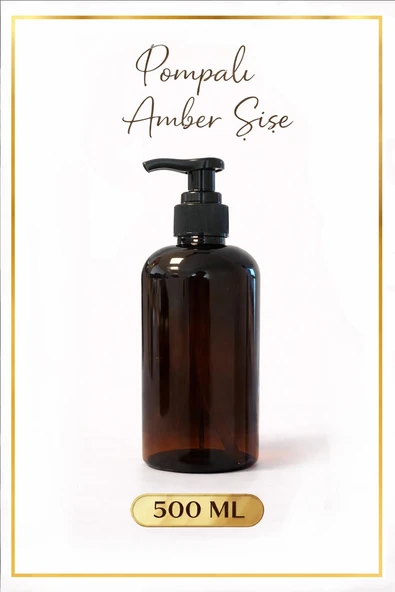 Dozajlı Basmalı Başlık Amber Şişe 500 ML - Çok Amaçlı Amber Şişe ürün görseli 1