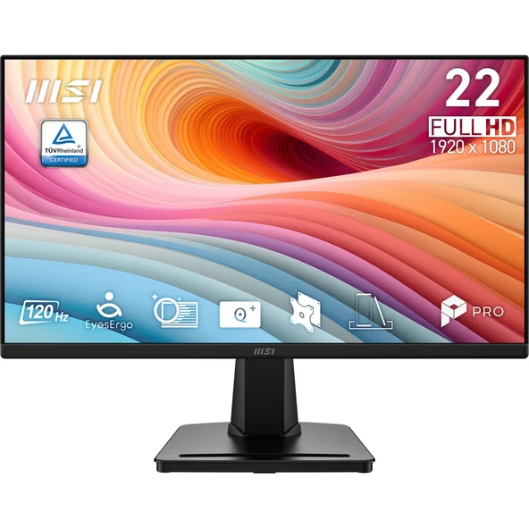 MSI PRO MP225 E12VL 21.5 1920x1080 FHD 120Hz 4ms HDMI VGA Adaptive Sync VA Monitör ürün görseli 1