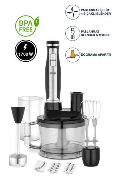 FAKİR Multi Blend 1700w Siyah Blender Seti ürün görseli 1