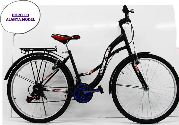 Dorello Alanya Model Dorello Bisiklet 2610 Model 26 Jant Bisiklet Şehir Alanya Model Siyah Bisiklet ürün görseli 1