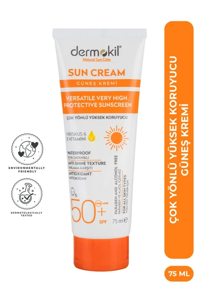 DERMOKİL GÜNEŞ KREMİ 75ML 50SPF TÜP ürün görseli 1