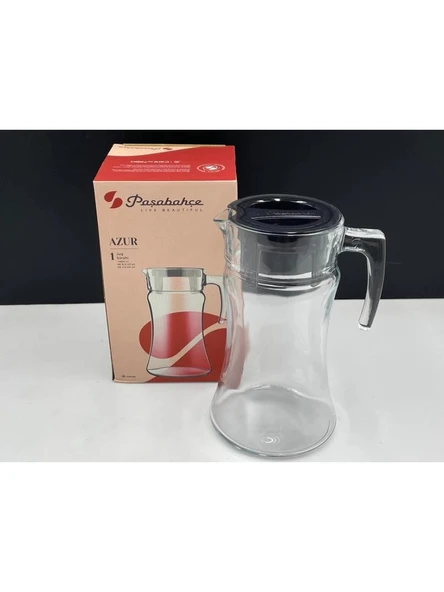 Paşabahçe Azur Gri Kapaklı Cam Sürahi 1400 cc ürün görseli 1