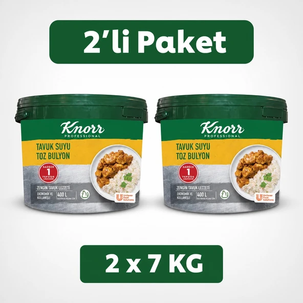 Knorr Tavuk Suyu Toz Bulyon 7 Kg x 2 Adet - Profesyonel Tavuk Bulyon ürün görseli 1