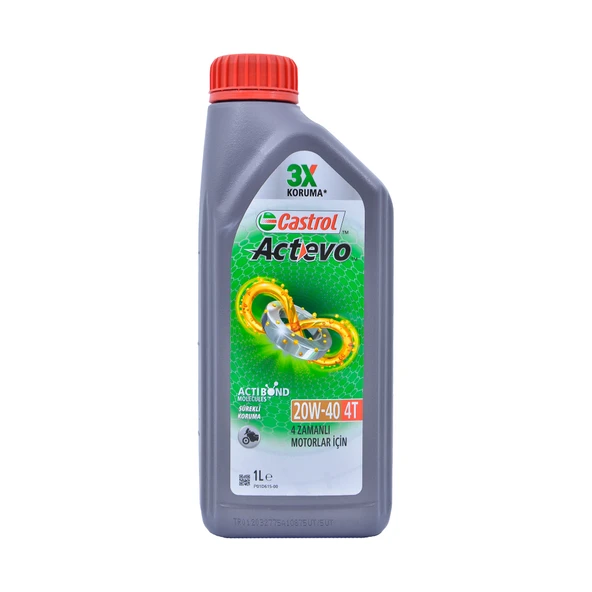 Castrol Actevo 20W-40 4T 1 lt Motosiklet Yağı ürün görseli 1