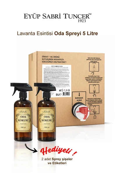 Eyüp Sabri Tuncer Lavantalı Oda Spreyi 5 Litre ve 2 Adet Yedek Şişe ürün görseli 1