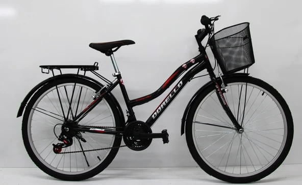 Dorello Sepetli Yetişkin Bisiklet 2650 Model 26 Jant 2650 Siyah Bayan Model  Dorello Bisiklet ürün görseli 1