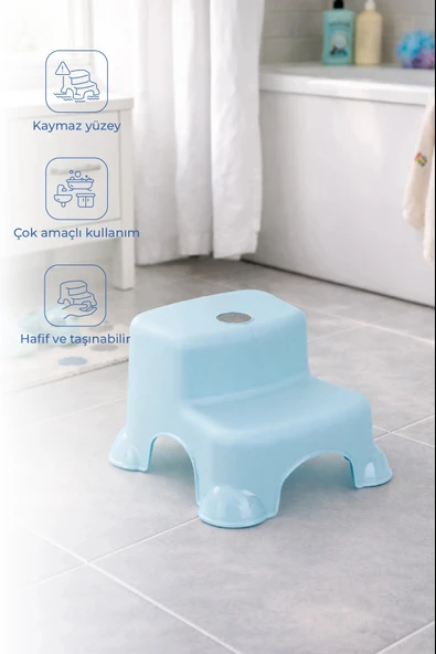 Babyjem Kaydırmaz Bebek Katlı Basamağı Soft Gri ürün görseli 1