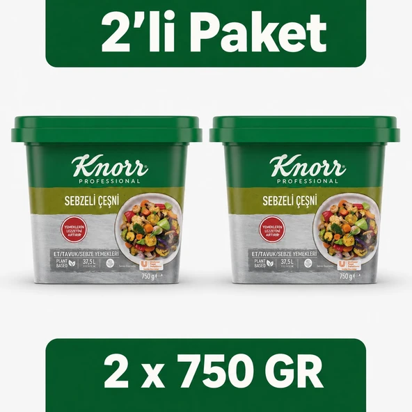Knorr Sebzeli Çeşni Yeni 750 Gr x 2 Adet - Profesyonel Sebze Çeşnisi ürün görseli 1